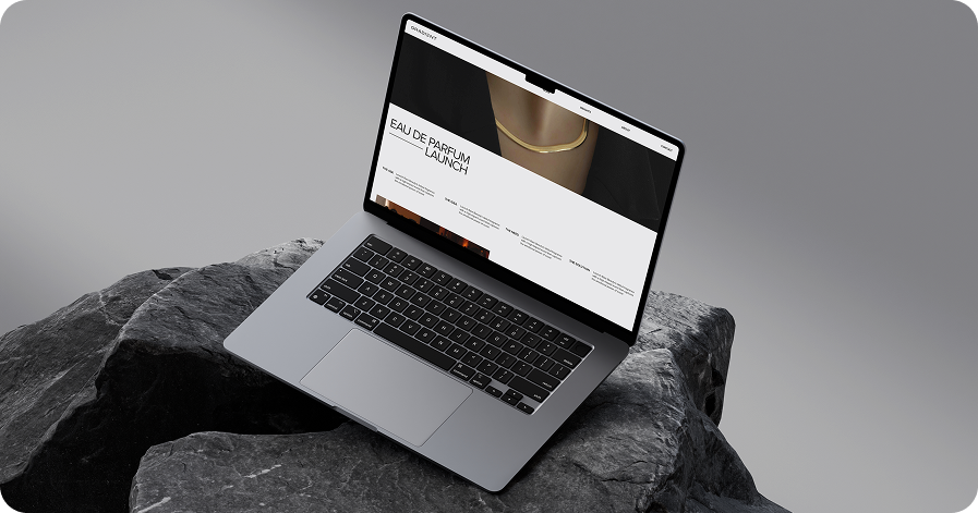 Direction artistique — lancement Eau de Parfum, site web