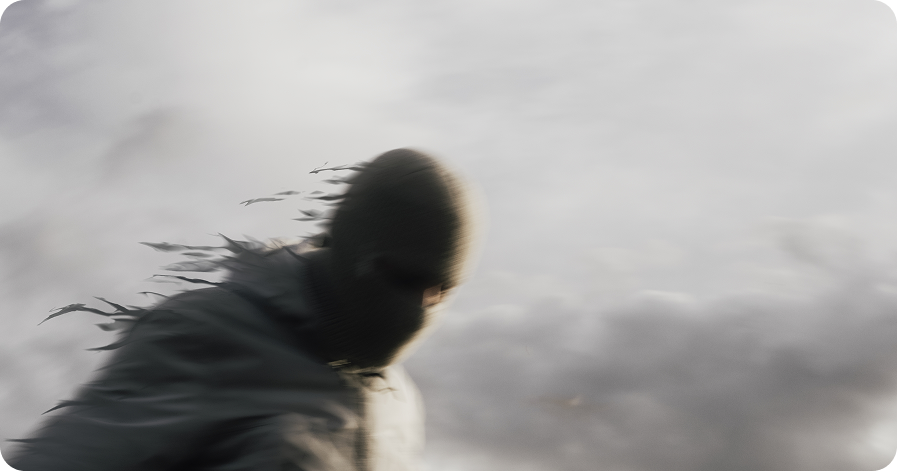 Image et contenu — portrait en mouvement, brouillard