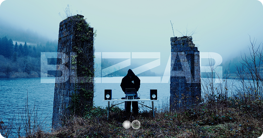 Projet Blizzard — set DJ au bord d'un lac brumeux